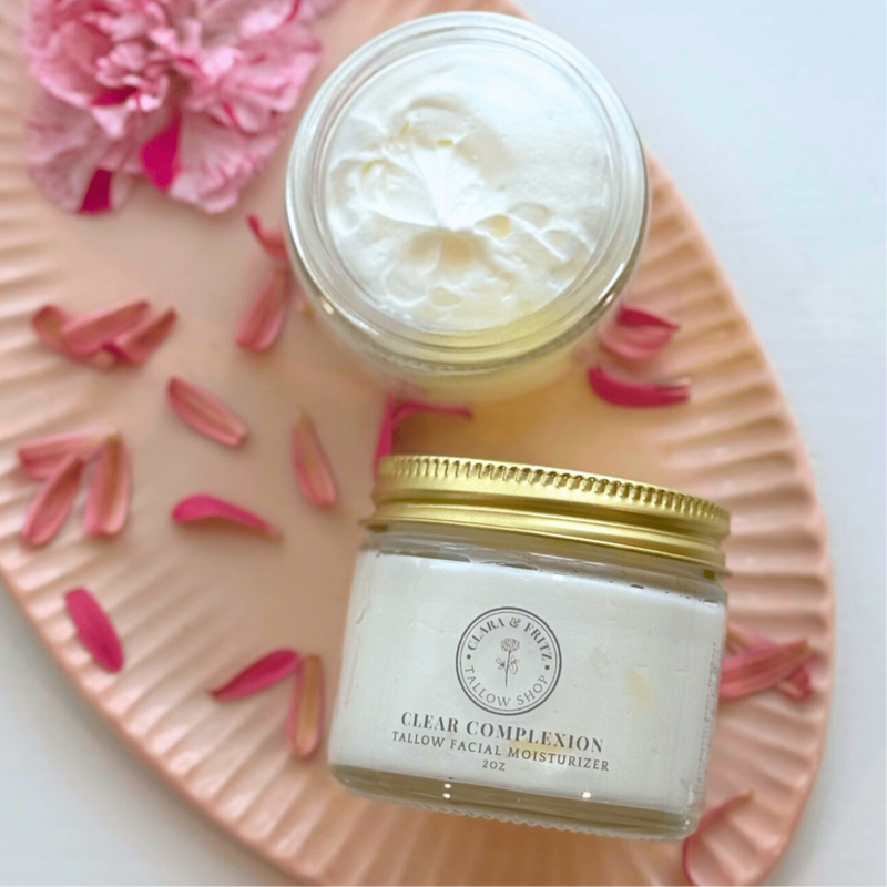 Clara & Fritz Tallow Shop Clear Complexion Whipped Tallow Facial Moisturizer Lotion & Moisturizer
