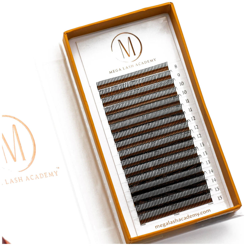 Mega Lash Academy 0.07 Closed Fans - Spikes for Wet Sets - 800 Fans Lash Trays
