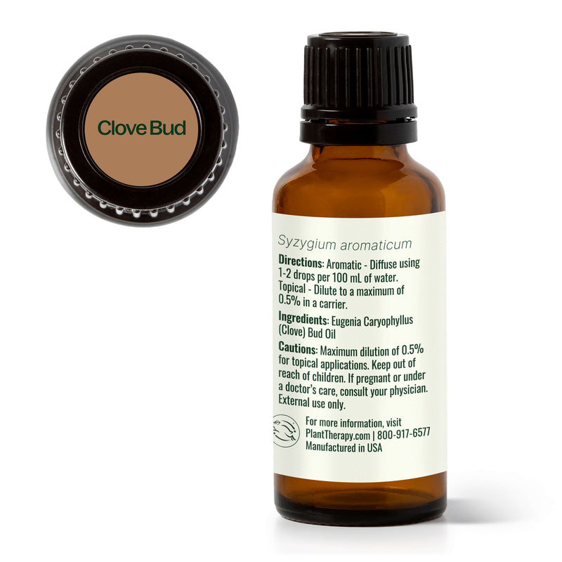 Plant Therapy Clove Bud Essential Oil Essential Oil White Smoke 10 mL,30 mL,100 mL