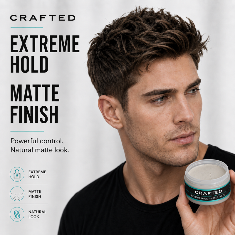 TheSalonGuy CRAFTED Extreme Hold Paste Haircare Light Gray