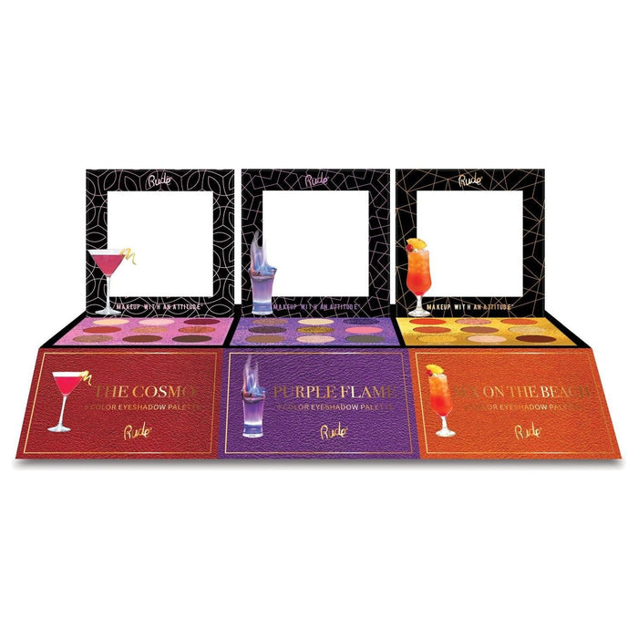 Rude Cosmetics - Rude Cosmetics - Cocktail Party 9 Eyeshadow Palette Display Set, 36pcs