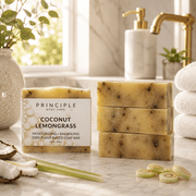 P R I N C I P L E Coconut + Lemongrass Soap Bar Soap Gray