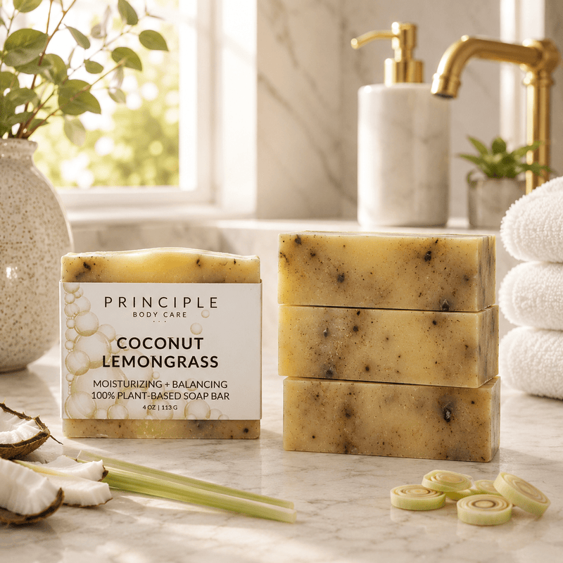 P R I N C I P L E Coconut + Lemongrass Soap Bar Soap