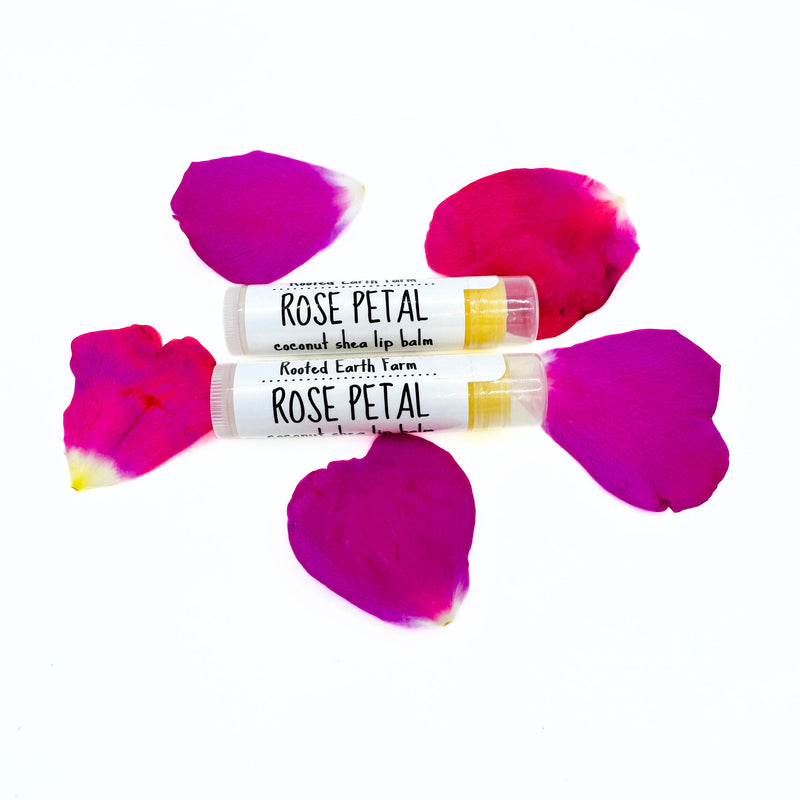 Rooted Earth Farm + Apothecary Rose Petal Lip Balm Lip Balms + Tints