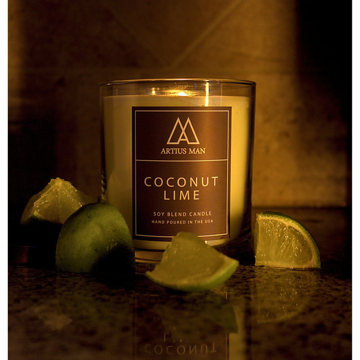 Artius Man - Coconut Lime - Soy Blend / Wood Wick 10oz