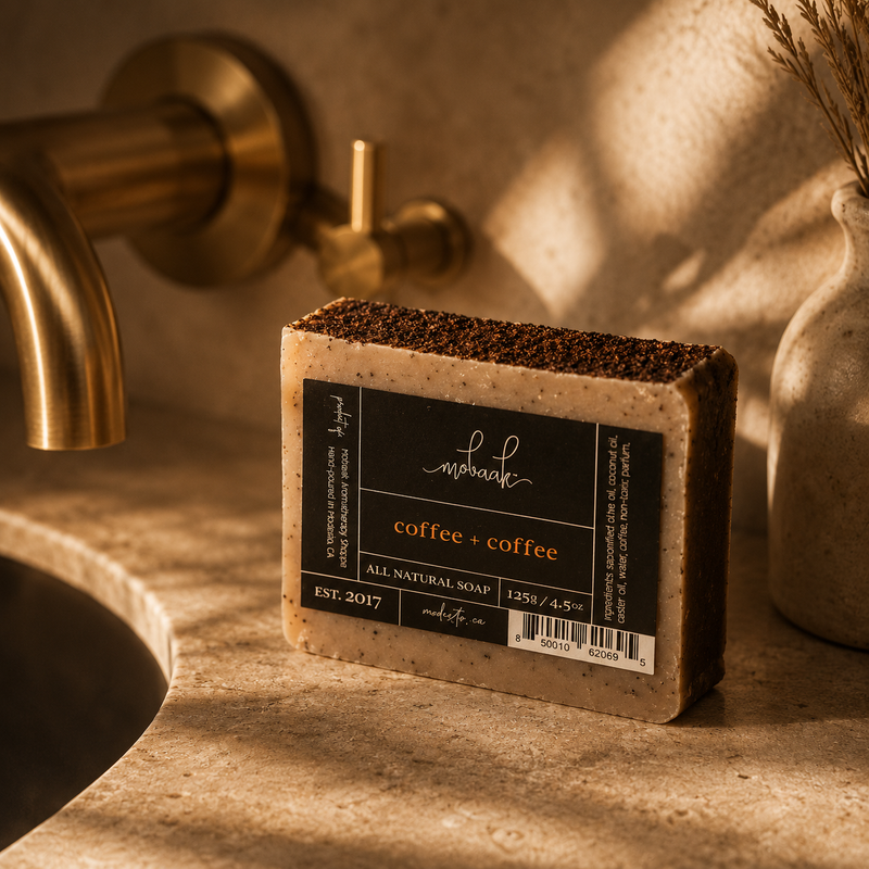Mobaak Aromatherapy Shoppe Coffee + Coffee All Natural Soap Natural Bar Soap