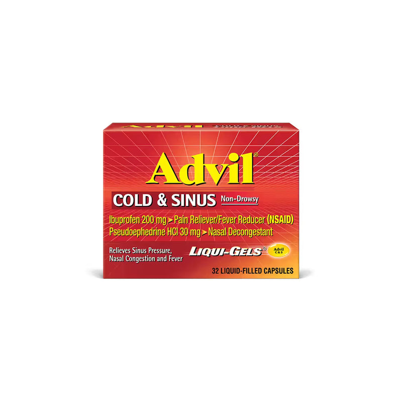 Advil ADVIL COLD SINUS PSE LGL 32CT Medicine & Drugs Firebrick