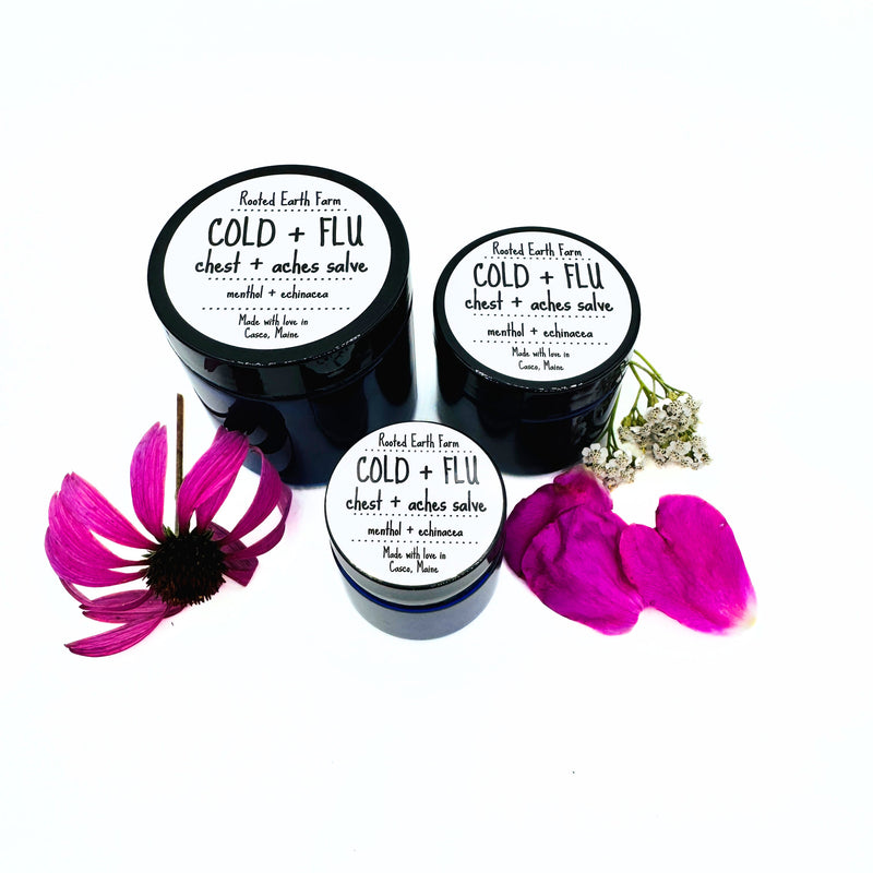 Rooted Earth Farm + Apothecary Cold + Flu Salve Herbal Salves + Balms