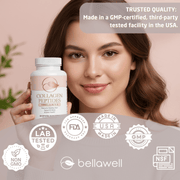 Bellawell Health Collagen Peptides Types I, II, III, V, X by Bellawell Capsules Gray