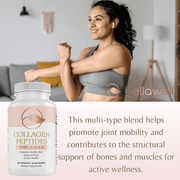 Bellawell Health Collagen Peptides Types I, II, III, V, X by Bellawell Capsules Misty Rose