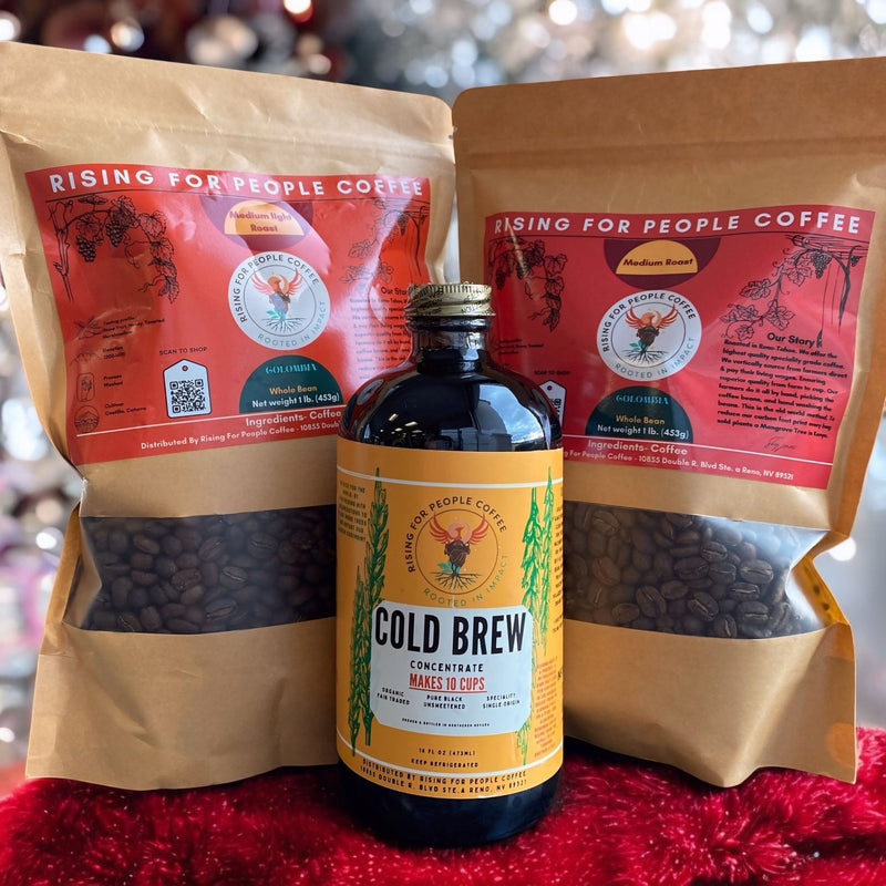 Rising For People Coffee Co. Colombia and Original Cold Brew Bundle Coffee