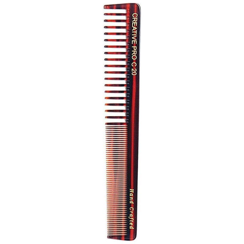 Creative Pro Hair Tools 7.5 Inch Styling & Cutting Tortoise Comb Hair Comb