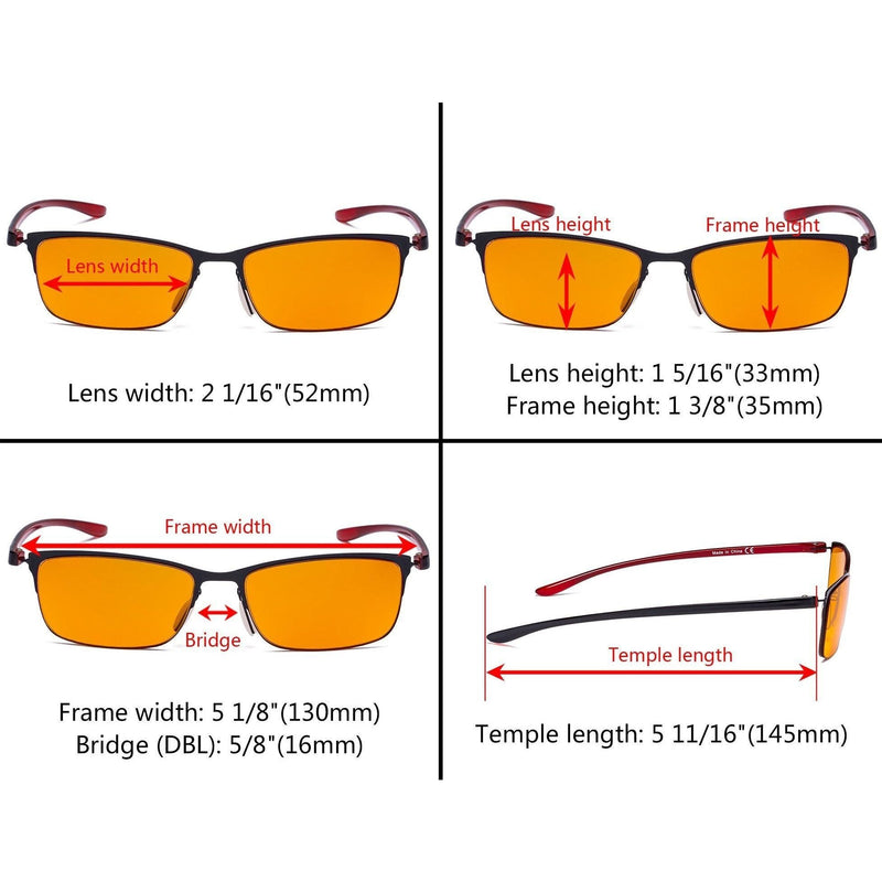 eyekeeper.com Classic Semi-rimless Blue Light Blocking Eyeglasses DS12801 Eyeglasses