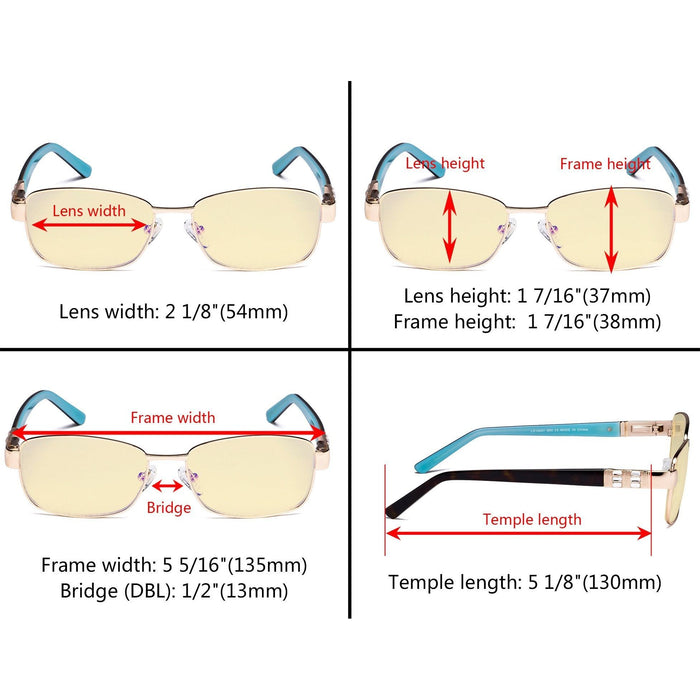 Eyekeeper.Com - Rectangle Blue Light Blocking Eyeglasses Lx19007-Bb60