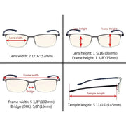 eyekeeper.com Computer Spectacles 3 Pack Classic Half-rim UVR12801 Eyeglasses