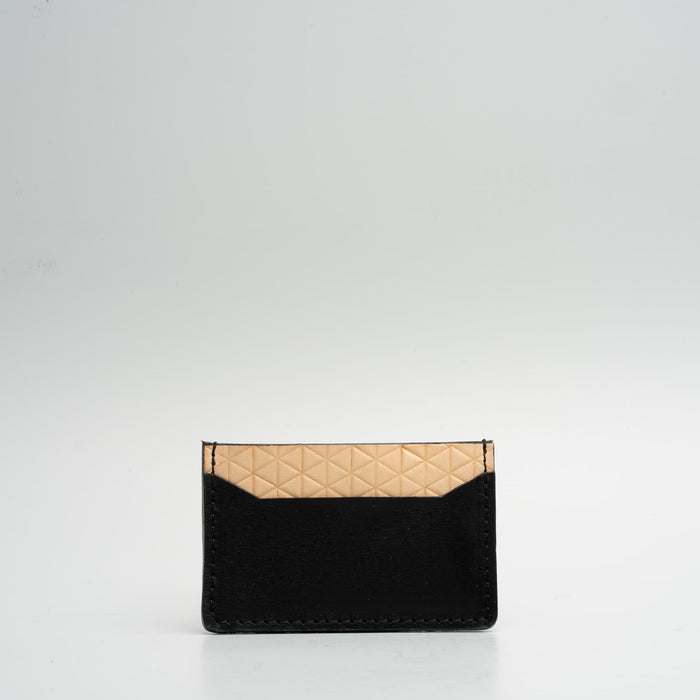 Leather Card Holder - Geometric Net