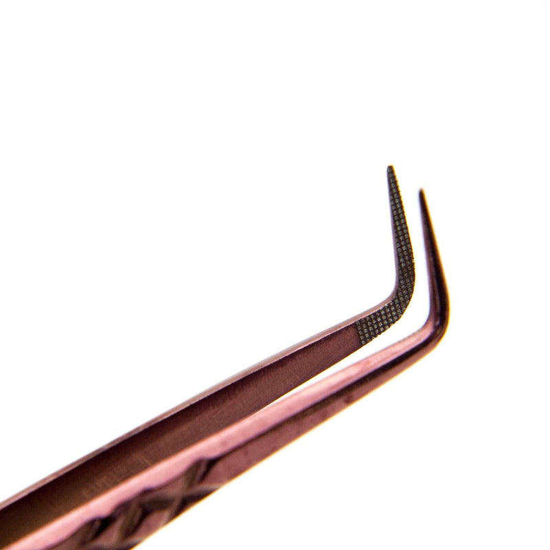 Mega Lash Academy Copper Fiber - MF3 - 90 Degree Volume Tweezers Tweezers Saddle Brown