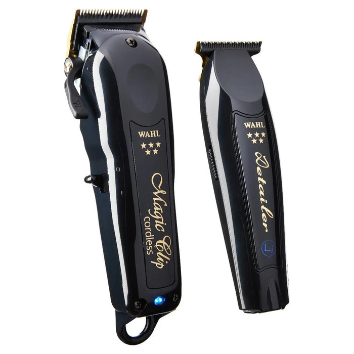 Wahl Cordless Barber Combo Black Magic Clip Clipper & Detailer Li Trimmer #3025397