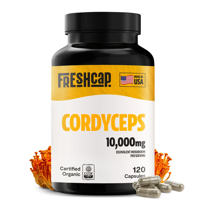 FreshCap Mushrooms Organic Cordyceps Mushroom Supplement Capsules Capsules