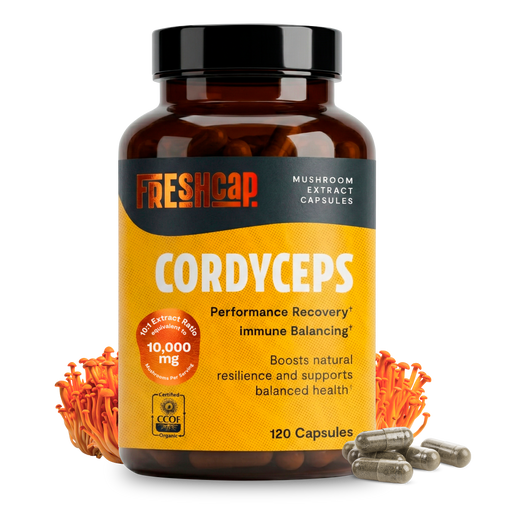 FreshCap Mushrooms Organic Cordyceps Mushroom Supplement Capsules Capsules
