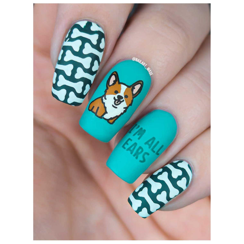 UberChic Beauty Corgi Love Stamping Plate