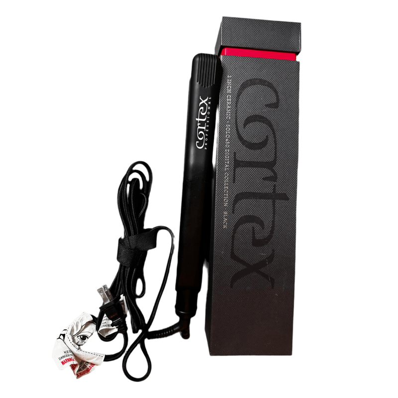 VIP Extensions Cortex Solo Digital Analog Ceramic Flat Iron, Black, 1 Inch, 24 Ounce Hair Tools