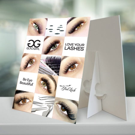 GladGirl Eyelash Extension Counter Cards Marketing