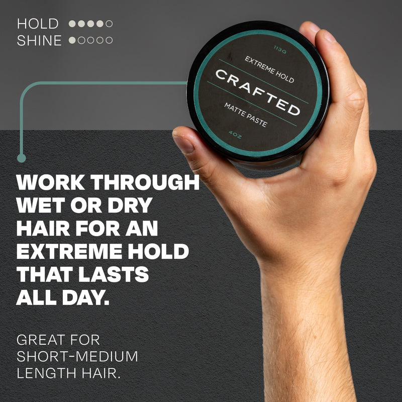 TheSalonGuy TheSalonGuy CRAFTED Extreme Hold Matte Hair Paste – Maximum Control with a Matte Finish – 4oz Haircare