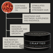 TheSalonGuy CRAFTED Sea Salt Matte Paste – Textured, Matte Finish – 4oz | TheSalonGuy Haircare