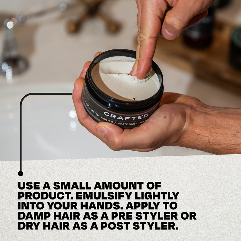 TheSalonGuy CRAFTED Sea Salt Matte Paste – Textured, Matte Finish – 4oz | TheSalonGuy Haircare