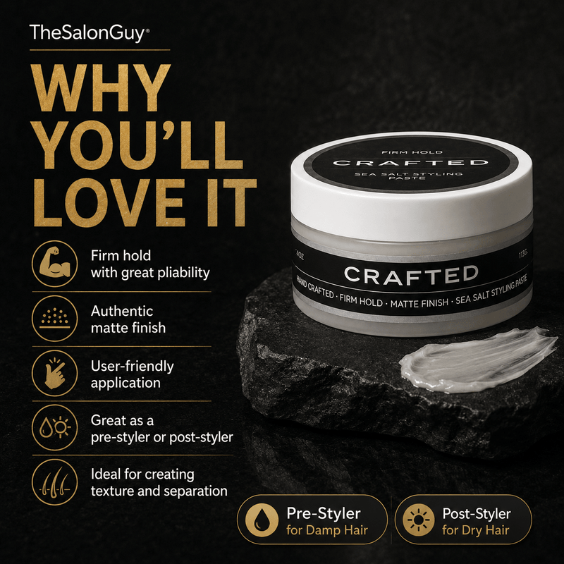 TheSalonGuy CRAFTED Sea Salt Paste Haircare Black