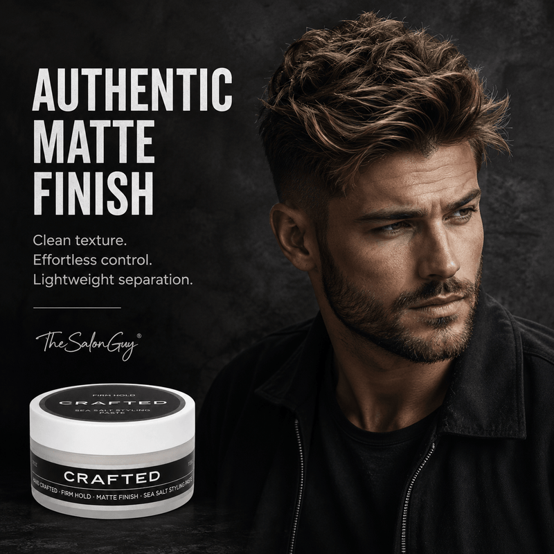 TheSalonGuy CRAFTED Sea Salt Paste Haircare Black