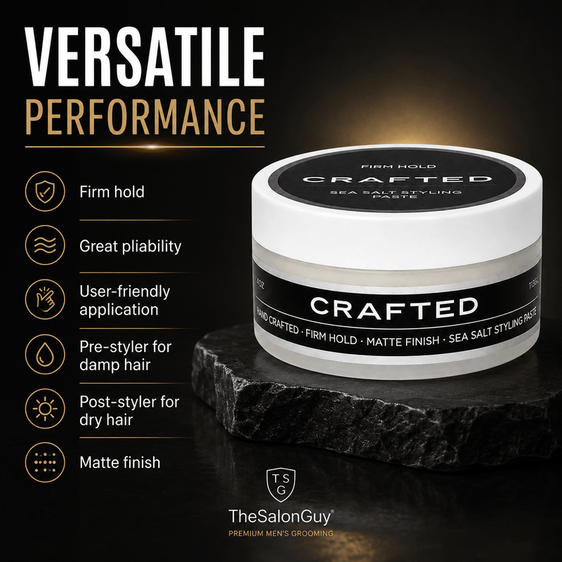 TheSalonGuy CRAFTED Sea Salt Paste Haircare Black