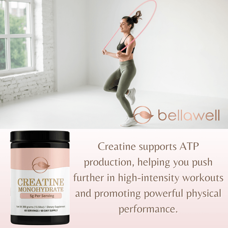 Bellawell Health CREATINE Powder - High Energy Compound Powder Lavender