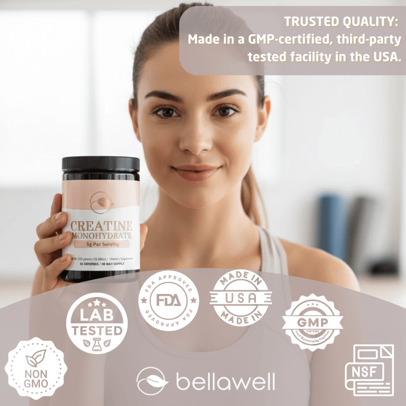 Bellawell Health CREATINE Powder - High Energy Compound Powder White Smoke