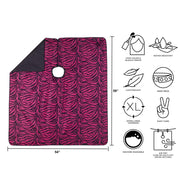 VIP Extensions Cricket Flip Reversible Zebra All Purpose Cape for Salon Barbershop Professionals Salon Supplies