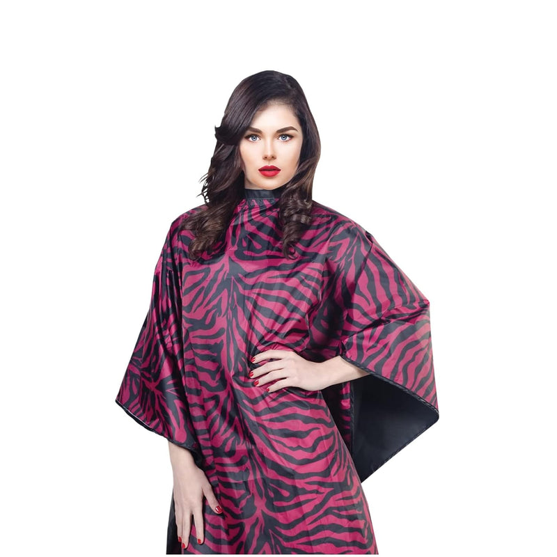 VIP Extensions Cricket Flip Reversible Zebra All Purpose Cape for Salon Barbershop Professionals Salon Supplies