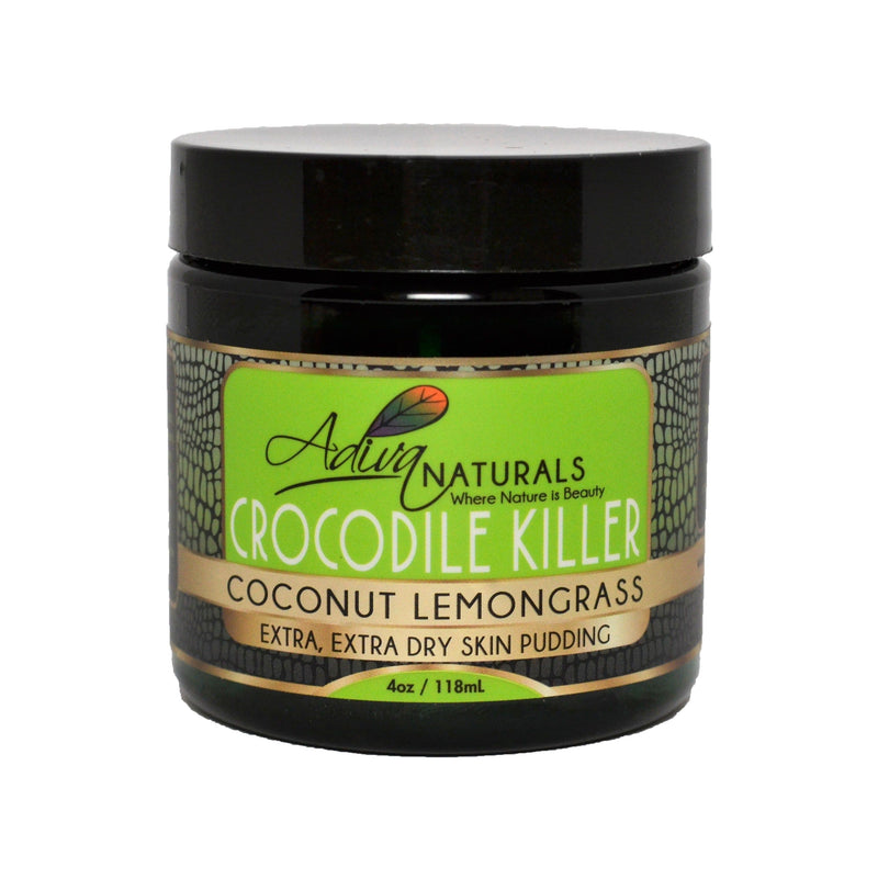 Adiva Naturals Crocodile Killer Dry Skin Pudding - Coconut Lemongrass (3 sizes) Moisture