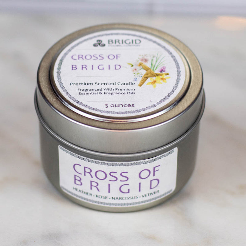 Brigid Trading Company Imbolc Soy Wax Candle - Heather, Rose, Narcissus & Vetiver Premium Scented Candle