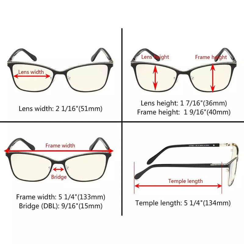 eyekeeper.com Crystal Blue Light Blocking Reading Glasses LX17020 Eyeglasses