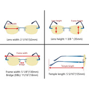 eyekeeper.com Rimless Blue Light Blocking Reading Glasses TMWK9907A Eyeglasses