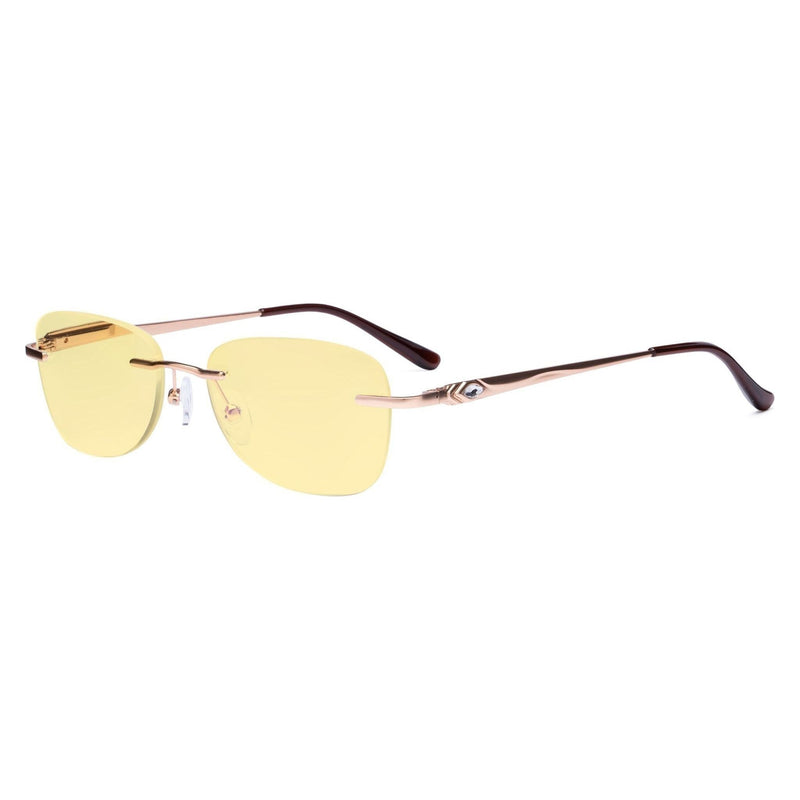 eyekeeper.com Rimless Blue Light Blocking Reading Glasses TMWK9907A Eyeglasses