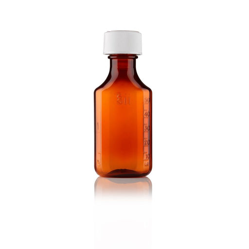 Centor Centor Amber Oval Liquid Dispensing Bottles (2 oz), with Child-Resistant Closures, Case of 180. Medical Supplies