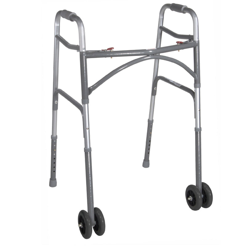 RIO Medical Supplies Heavy Duty Bariatric Two Button Walker with Wheels