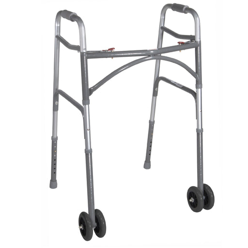 RIO Medical Supplies Heavy Duty Bariatric Two Button Walker with Wheels