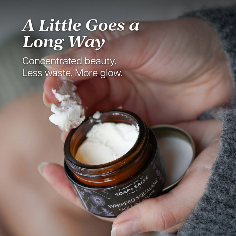 Chagrin Valley Soap & Salve Whipped Squalane Face & Eye Cream Facial Cleansers and Moisturizers Dim Gray 1 fl oz Jar