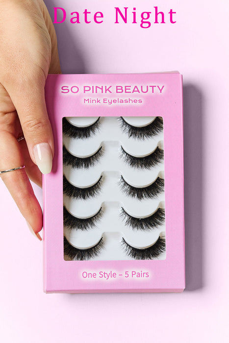 SO PINK BEAUTY Mink Eyelashes 5 Pairs