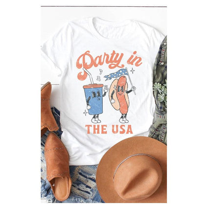 Vintage Party in the USA Patriotic Graphic Tee