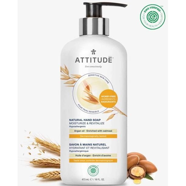 Attitude Hand/Soap Sensitive Argan  - 16 Fl Oz