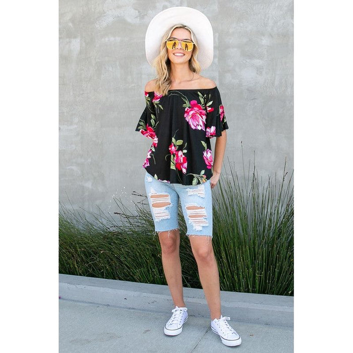 FLORAL OFF SHOULDER TOP